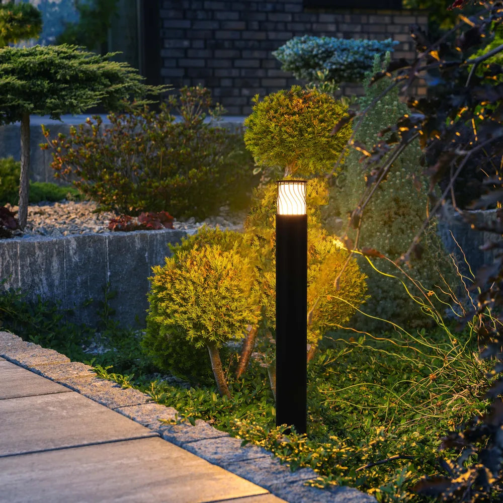 Luz de Bolardo Exterior TEKLED Twilight Wave LED Luz de Camino Bolardo-Título Predeterminado-257-03062