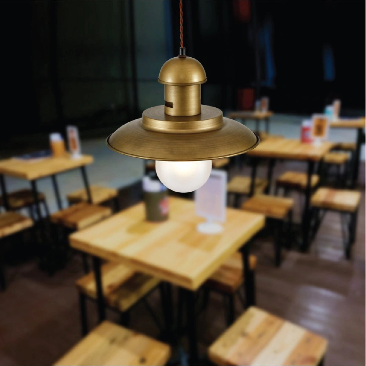 More interior usage of Bronze Metal Opal Glass Step Pendant Ceiling Light with E14 | TEKLED 150-17105