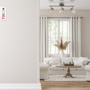 Silver Nest Matte Nickel Body Semi Flush Ceiling Light 3Xe14 in indoor setting
