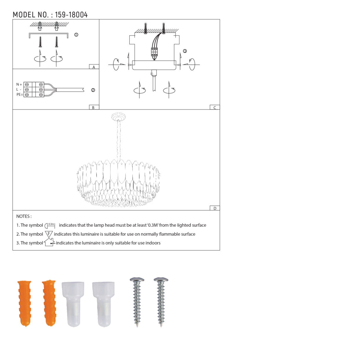 User manual of Deluxe Smoky Clear Crystal Modern Chandelier Light Gold | TEKLED