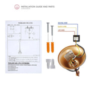 User manual for Brown Metal Clear Glass Step Pendant Ceiling Light with E27 | TEKLED 150-17824