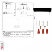 User manual for Black Cage Metal Amber Cylinder Glass Island Chandelier with 3xE27 Fittings | TEKLED 159-17498