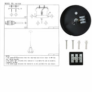 User manual for Black Metal Diamond Caged Funnel Single or Triple Pendant Ceiling Light with E27 | TEKLED 150-17378