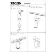User manual for Diecast Tracklight Spotlight Single Line GU10 Black | TEKLED 174-03991
