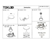 User manual for Rectangle Polycarbonate Tilt Recessed Downlight GU10 White or Black Single Double Triple | TEKLED 164-03023