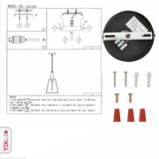User manual for Nordic Black Cage Pendant Light with E27 Fitting | TEKLED 159-17500