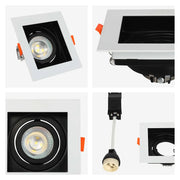 Detalles del Downlight Cuadrado Inclinable GU10 Valiant-143-03440