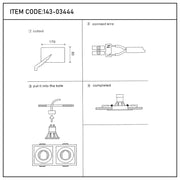 Manual de usuario para el Downlight Cuadrado Inclinable GU10 Valiant-143-03444