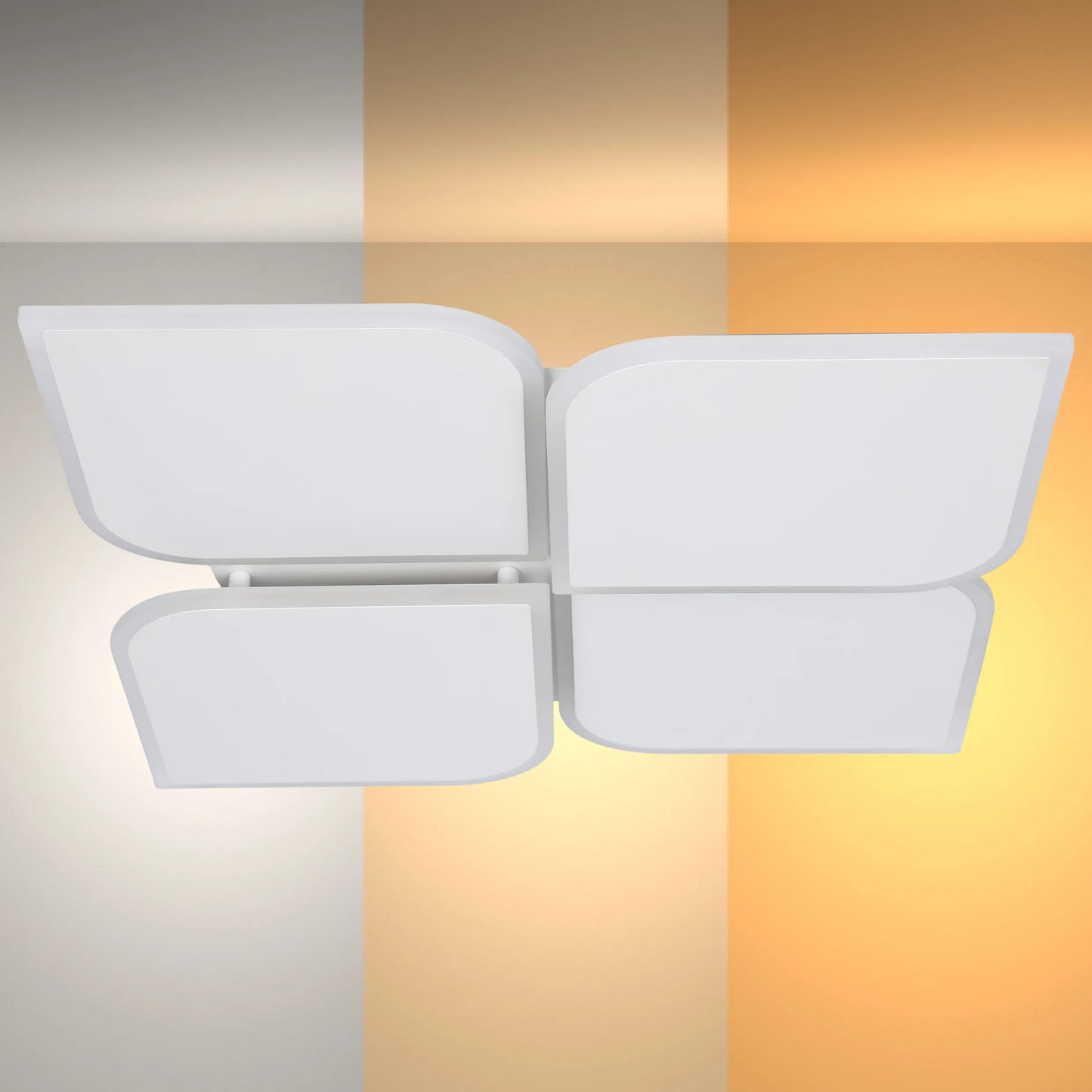 Lámpara de techo LED blanca empotrada (Diseños de flor, luna y estrellas)