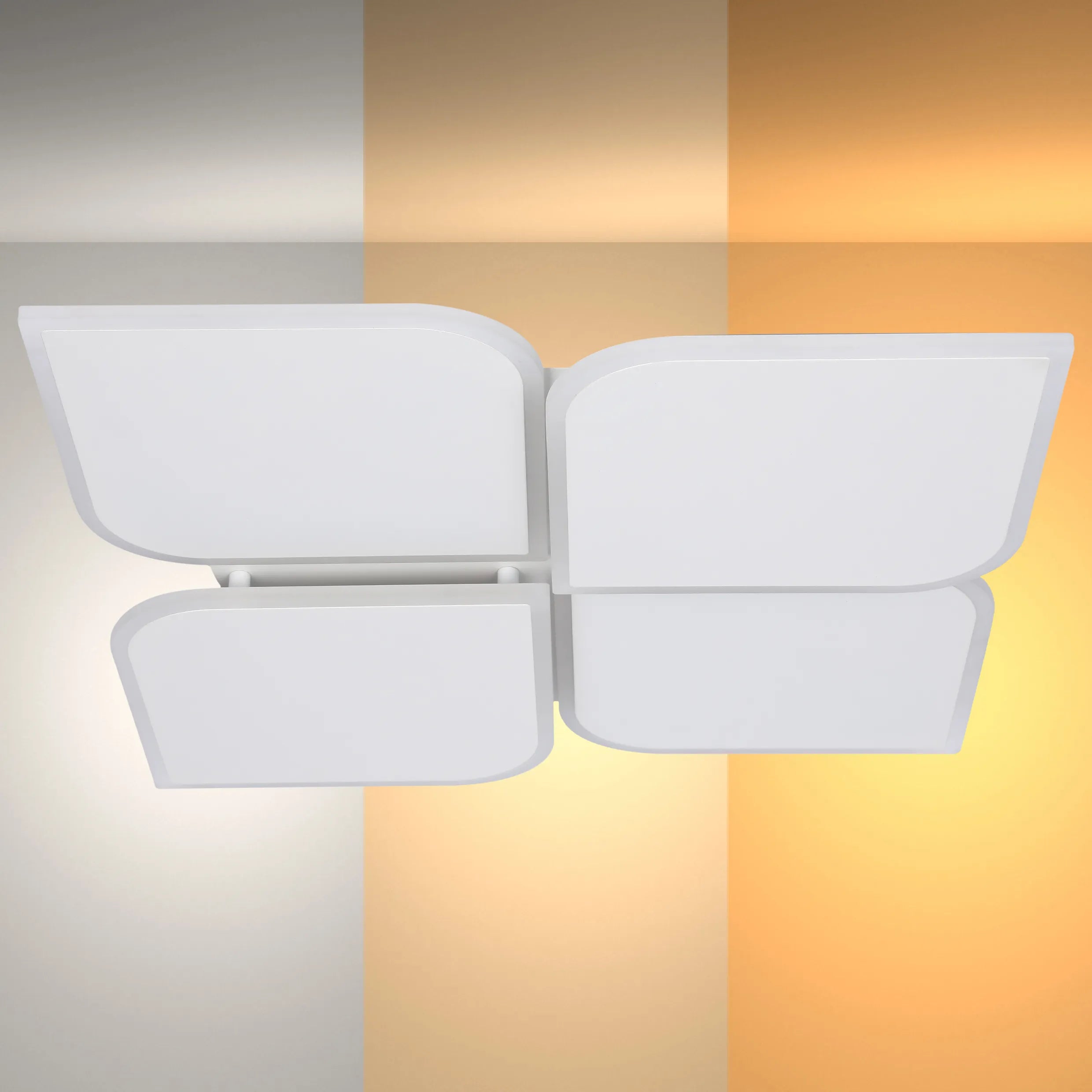 Lámpara de techo LED blanca empotrada (Diseños de flor, luna y estrellas)