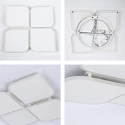 Lámpara de techo LED blanca empotrada (Diseños de flor, luna y estrellas)