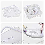 Lámpara de techo LED blanca empotrada (Diseños de flor, luna y estrellas)