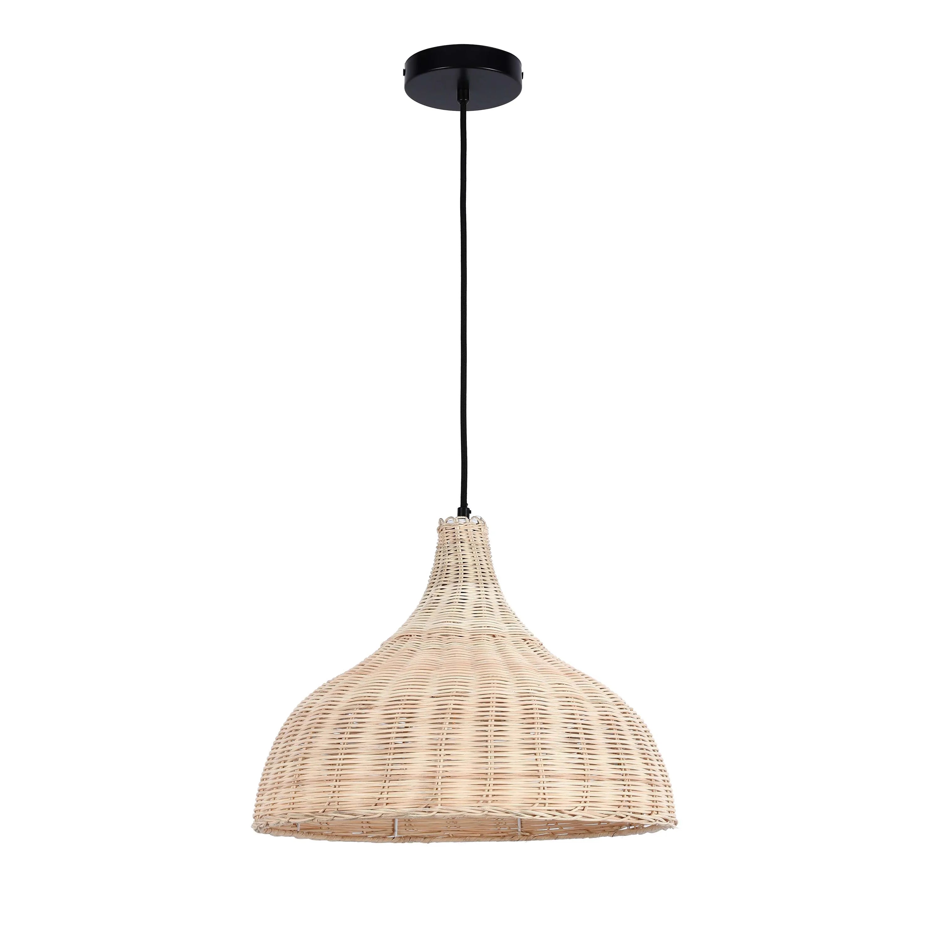 Colección de lámparas colgantes tejidas - Cuerda, bambú y madera