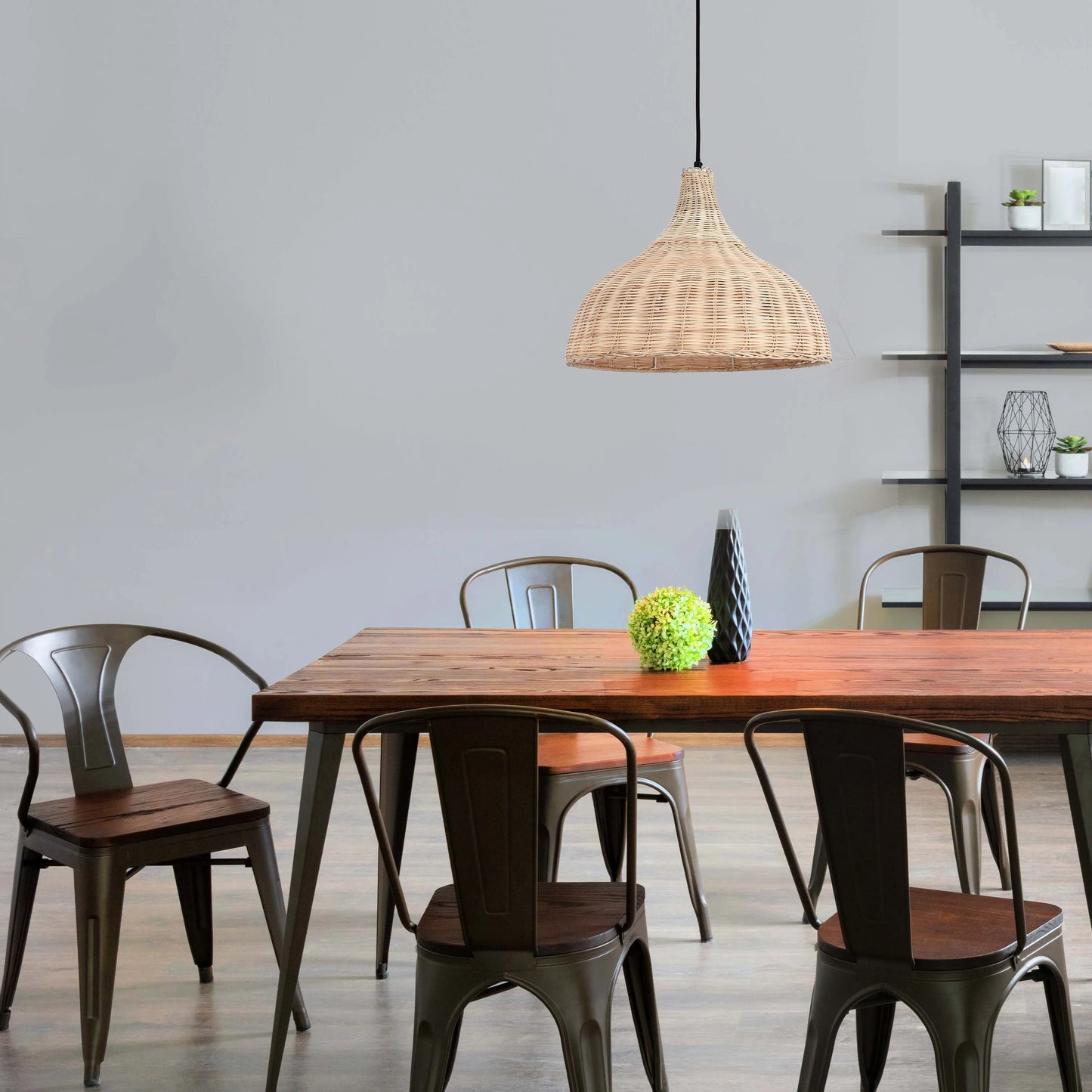 Colección de lámparas colgantes tejidas - Cuerda, bambú y madera
