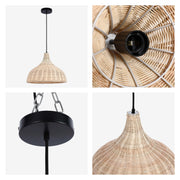 Colección de lámparas colgantes tejidas - Cuerda, bambú y madera