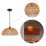 Colección de lámparas colgantes tejidas - Cuerda, bambú y madera